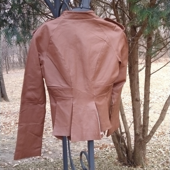 Metro Style leather jacket Genuine Leather Vintage Size 8 - Picture 8 of 16